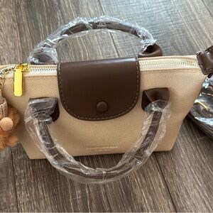 Brown and Cream Handbag